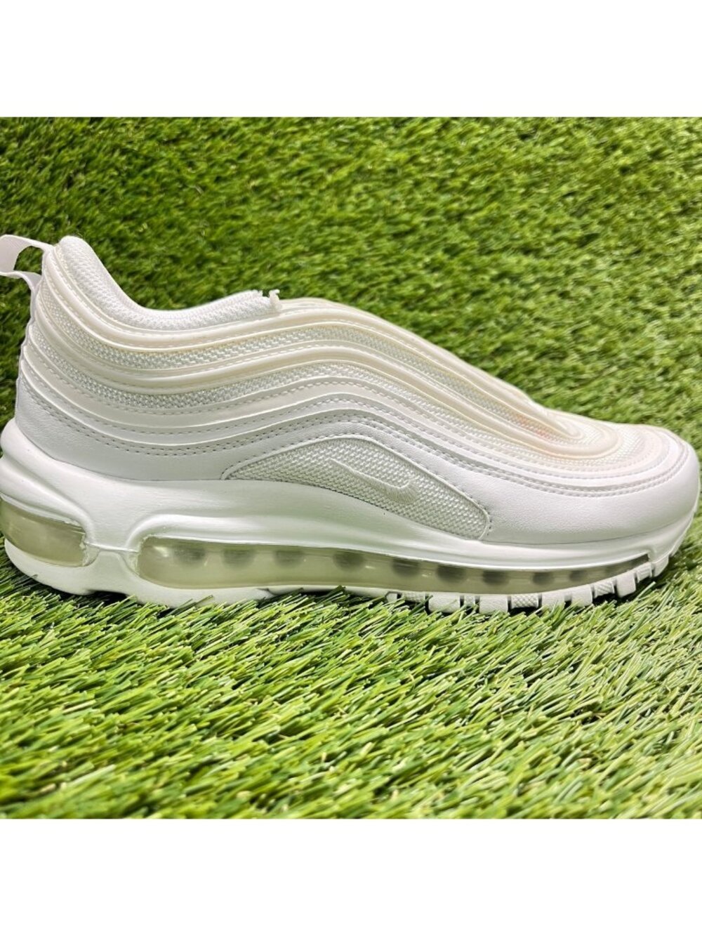 Nike Air Max 97 Womens Size 8 White Athletic Running Walking Shoes Sneakers